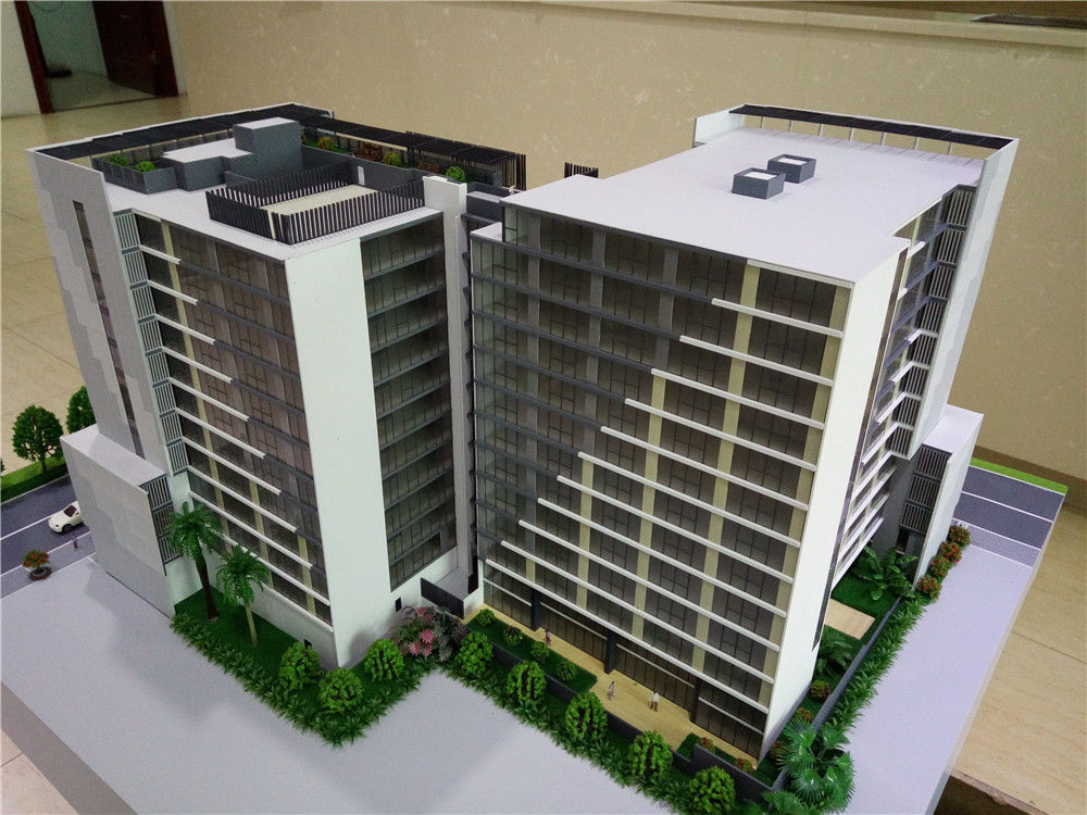 Miniature Scale Apartment Building Model Acrylic Plastic Material 1 . 2 * 0 . 8M