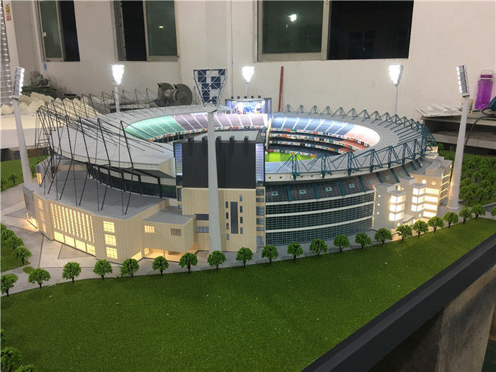 Ho Scale Maquette Stadium With Light , Miniature Football Stadium Model